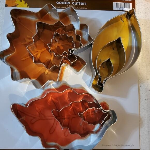 Metal Fall Harvest Autumn Cookie Cutters Set of 11 - Picture 3 of 4